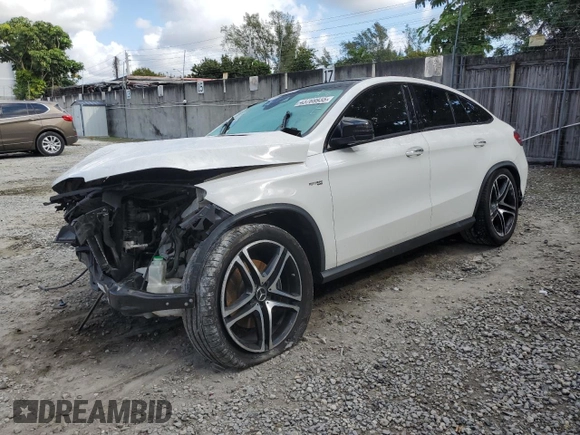 2019 Mercedes-Benz GLE 43 AMG z VIN 4JGED6EB4KA155554, wystawiony jako Copart lot #43769935 z przebiegiem 42 708 mil mil oraz Nie do naprawy • Non repairable. Historia ofert i sprzedaży dostępna na DreamBid. Obrazek 1.