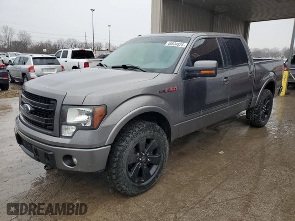 2013 Ford F-150 XL with VIN 1FTFW1ET8DFA75940, listed as a Copart auction lot 46534825 with 148,096 mi miles and Salvage Title. Bid and sale history available at carsss.com. Image 1.
