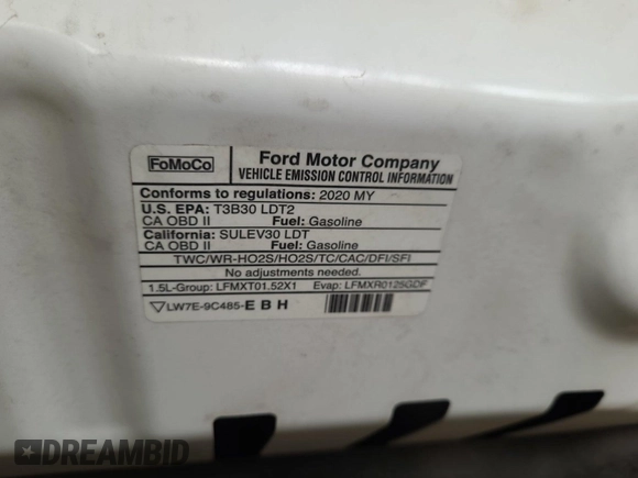 2020 Ford Escape SE with VIN 1FMCU9G68LUB25725, listed as a IAAI auction lot 42773960 with 91,597 mi miles and . Bid and sale history available at DreamBid. Image 32.