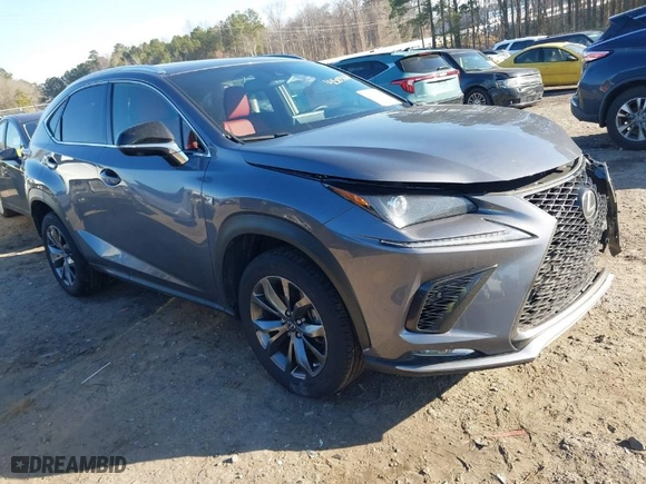 2021 Lexus NX with VIN JTJSARBZXM2202017, listed as a IAAI auction lot 41503160 with 26038 miles. Bid and sale history available at carsss.com. Image 1.