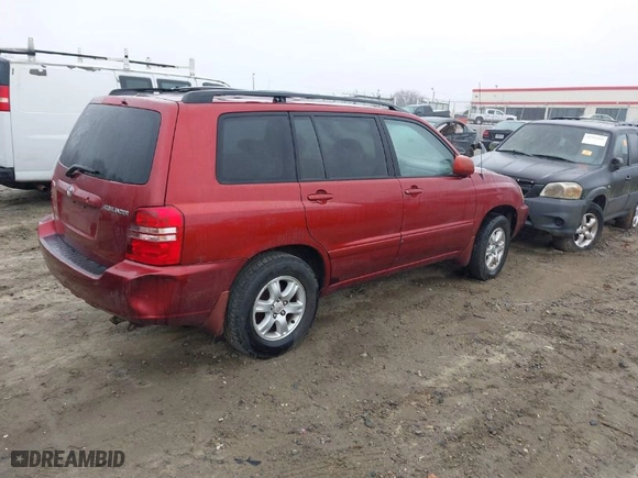 2003 Toyota Highlander with VIN JTEGF21A030090279, listed as a IAAI auction lot 41557958 with 1 mi miles. Bid and sale history available at carsss.com. Image 4.
