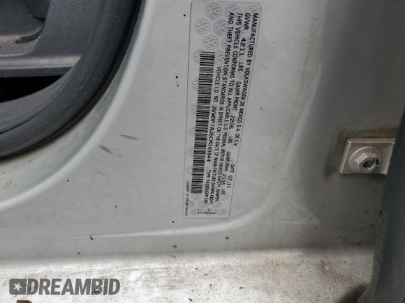 2012 Volkswagen Jetta SE with VIN 3VWDP7AJ5CM301844, listed as a Copart auction lot 60648525 with 204,031 mi miles and Clean title. Bid and sale history available at DreamBid. Image 12.
