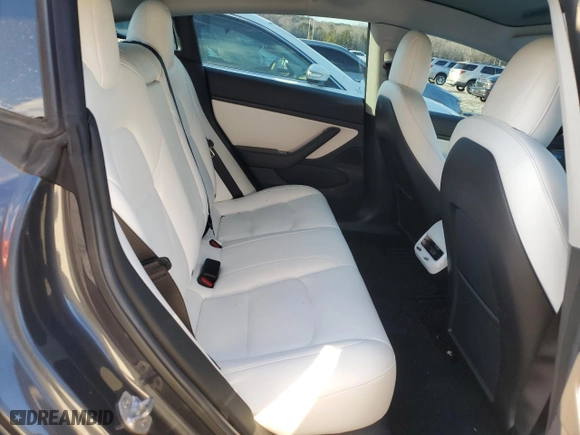 2019 Tesla Model 3 Long Range with VIN 5YJ3E1EB5KF195256, listed as a Copart auction lot 89077375 with 55,719 mi miles and Salvage Title. Bid and sale history available at carsss.com. Image 10.