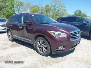 2015 Infiniti QX60 z VIN 5N1AL0MM8FC521088, wystawiony jako IAAI lot #42230427 z przebiegiem 105 882 mil mil oraz . Historia ofert i sprzedaży dostępna na DreamBid. Obrazek 1.