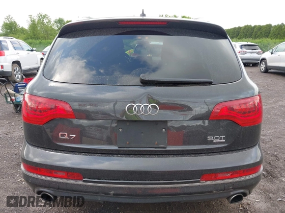 2014 Audi Q7 Premium Plus with VIN WA1LGAFE7ED001805, listed as a IAAI auction lot 42424693 with 92,720 mi miles and . Bid and sale history available at DreamBid. Image 16.