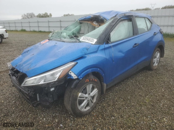 2024 Nissan Kicks S with VIN 3N1CP5BV1RL485332, listed as a Copart auction lot 50094935 with 0 mi miles and Salvage Title. Bid and sale history available at carsss.com. Image 1.