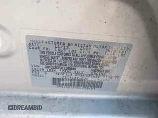 2014 Nissan Note S Plus with VIN 3N1CE2CPXEL395689, listed as a IAAI auction lot 42582976 with 111,556 mi miles and . Bid and sale history available at DreamBid. Image 9.