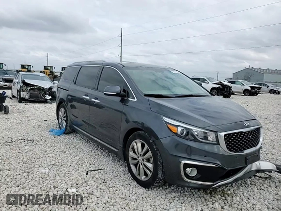 2017 Kia Sedona SX-L with VIN KNDME5C15H6343903, listed as a Copart auction lot 43872805 with 62,505 mi miles and Salvage Title. Bid and sale history available at carsss.com. Image 12.