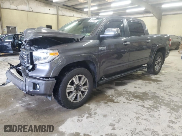 2021 Toyota Tundra Platinum with VIN 5TFAY5F17MX960813, listed as a Copart auction lot 56544055 with 99,592 mi miles and Salvage title. Bid and sale history available at DreamBid. Image 1.