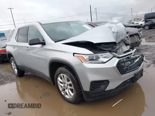 2020 Chevrolet Traverse LS with VIN 1GNEVFKW3LJ302044, listed as a IAAI auction lot 41211456 with 49,666 mi miles and . Bid and sale history available at DreamBid. Image 1.