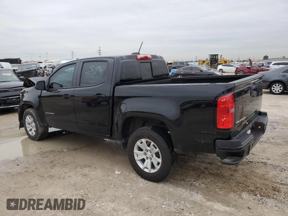 2021 Chevrolet Colorado 2WD LT with VIN 1GCGSCEA9M1278729, listed as a Copart auction lot 88572395 with 38,492 mi miles and Salvage Title. Bid and sale history available at carsss.com. Image 2.