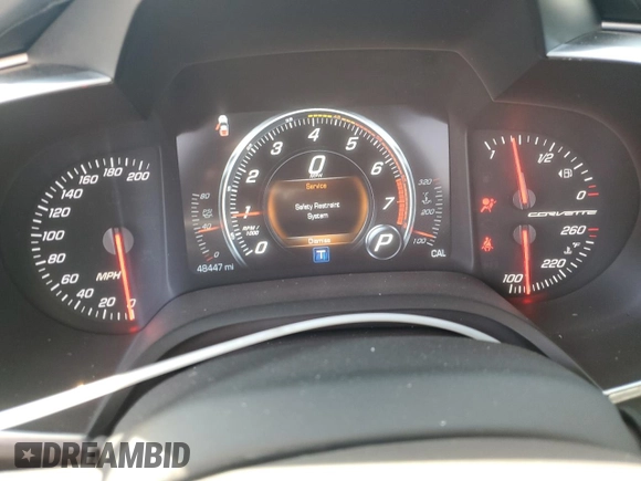2019 Chevrolet Corvette 1LT with VIN 1G1YB2D73K5121961, listed as a Copart auction lot 67285134 with 48,447 mi miles and Salvage Title. Bid and sale history available at carsss.com. Image 9.