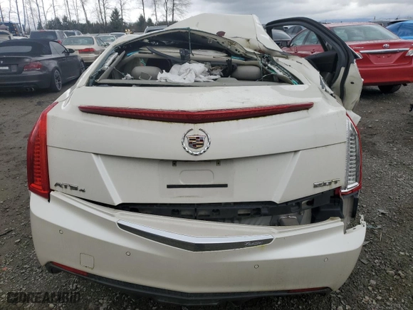 2013 Cadillac ATS Luxury with VIN 1G6AH5RX0D0153738, listed as a Copart auction lot 46640984 with 0 mi miles and Salvage Title. Bid and sale history available at carsss.com. Image 6.