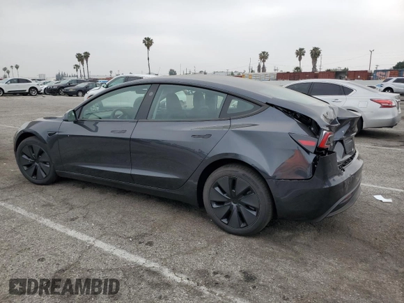 2025 Tesla Model 3 Long Range with VIN 5YJ3E1EA7SF969403, listed as a Copart auction lot 55348185 with 2,613 mi miles and Salvage title. Bid and sale history available at DreamBid. Image 2.