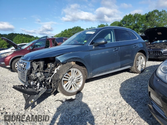 2018 Audi Q5 Premium Plus with VIN WA1BNAFY2J2088160, listed as a Copart auction lot 61017715 with 97,691 mi miles and Salvage title. Bid and sale history available at DreamBid. Image 1.