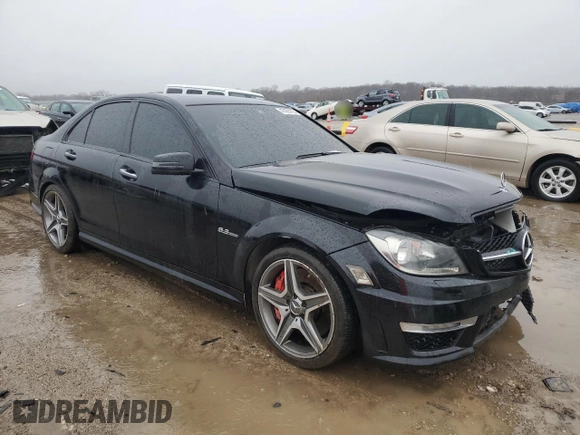 2012 Mercedes-Benz C 63 AMG with VIN WDDGF7HBXCA652494, listed as a Copart auction lot 47429705 with 133,161 mi miles and Salvage Title. Bid and sale history available at carsss.com. Image 4.