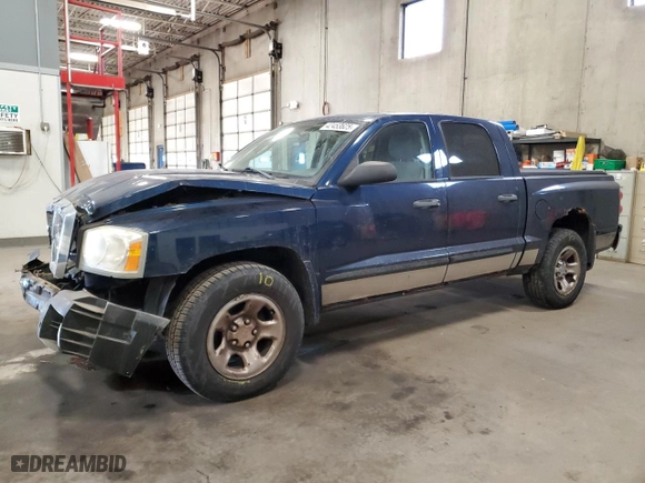 2006 Dodge Dakota SLT with VIN 1D7HE48J36S501511, listed as a Copart auction lot 42453625 with 130,068 mi miles and Salvage Title. Bid and sale history available at carsss.com. Image 1.