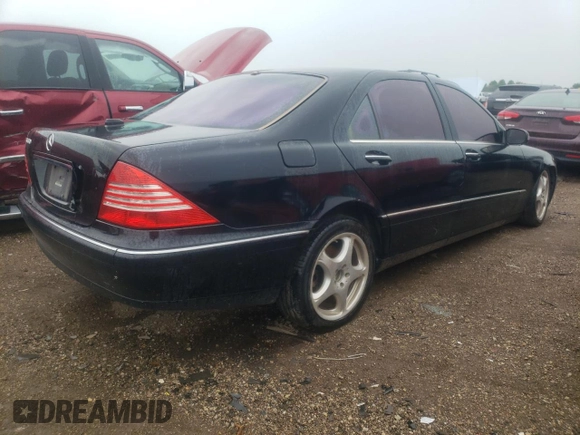 2004 Mercedes-Benz S-Class with VIN WDBNG75J34A416313, listed as a Copart auction lot 60552654 with 0 mi miles and Clean Title. Bid and sale history available at carsss.com. Image 3.