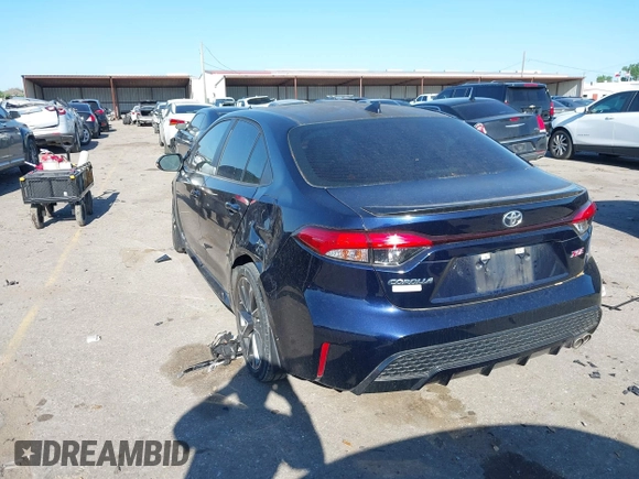 2020 Toyota Corolla XSE with VIN 5YFT4RCE7LP010192, listed as a IAAI auction lot 41963011 with 18,952 mi miles. Bid and sale history available at carsss.com. Image 3.