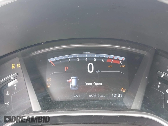 2019 Honda CR-V EX with VIN 5J6RW1H56KL002651, listed as a IAAI auction lot 41306997 with 50,510 mi miles. Bid and sale history available at carsss.com. Image 7.