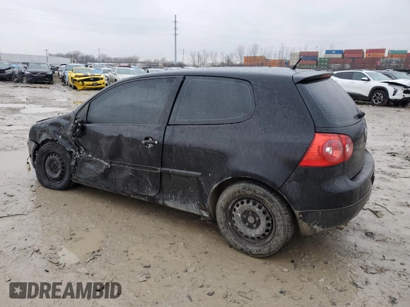 2009 Volkswagen Rabbit S with VIN WVWAB71K19W110539, listed as a Copart auction lot 85843454 with Not provided miles and Salvage title. Bid and sale history available at DreamBid. Image 2.