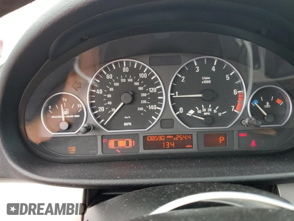 2002 BMW 3 Series 330i with VIN WBAEV53462KM22605, listed as a Copart auction lot 72362534 with 108,590 mi miles and Salvage Title. Bid and sale history available at carsss.com. Image 9.