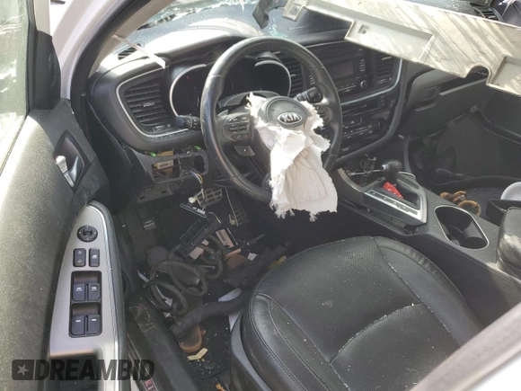 2014 Kia Optima SX with VIN 5XXGR4A77EG310630, listed as a Copart auction lot 57258405 with 100,191 mi miles and Salvage title. Bid and sale history available at DreamBid. Image 8.