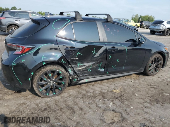 2021 Toyota Corolla Hatchback SE with VIN JTND4MBE7M3135630, listed as a Copart auction lot 64594624 with 63,106 mi miles and Salvage Title. Bid and sale history available at carsss.com. Image 3.
