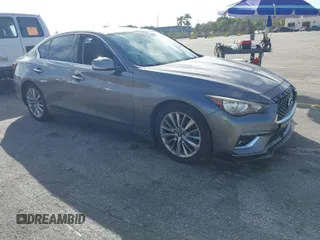 2018 Infiniti Q50 3.0t LUXE with VIN JN1EV7AP2JM356460, listed as a IAAI auction lot 41578725 with 66,659 mi miles. Bid and sale history available at carsss.com. Image 1.