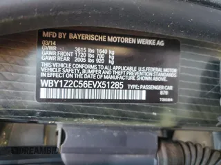 2014 BMW i3 с VIN WBY1Z2C56EVX51285, выставлен на аукционе Copart как лот 48204215 с пробегом Не указан миль и Списание • Salvage title. История ставок и продаж доступна на DreamBid. Изображение 15.