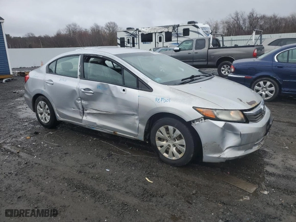 2012 Honda Civic Sdn LX with VIN 2HGFB2F53CH314830, listed as a Copart auction lot 50074665 with 357,284 mi miles and Clean Title. Bid and sale history available at carsss.com. Image 4.