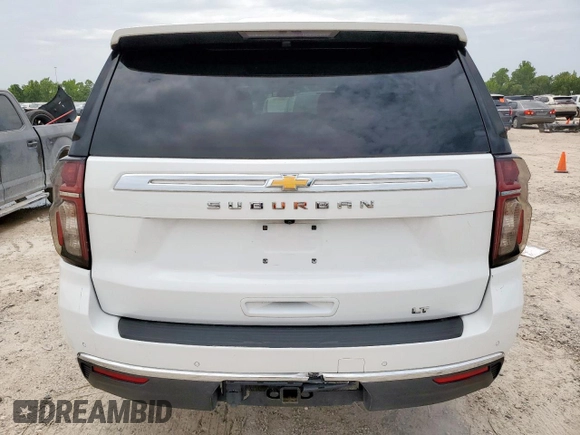 2021 Chevrolet Suburban LT with VIN 1GNSCCKD2MR265366, listed as a Copart auction lot 65439595 with 106,345 mi miles and Salvage title. Bid and sale history available at DreamBid. Image 6.