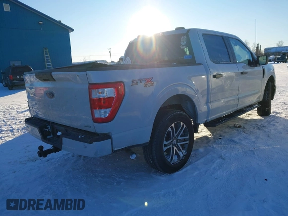 2021 Ford F-150 XL with VIN 1FTEW1EP2MKD11617, listed as a IAAI auction lot 41659466 with 54,000 mi miles and . Bid and sale history available at DreamBid. Image 4.