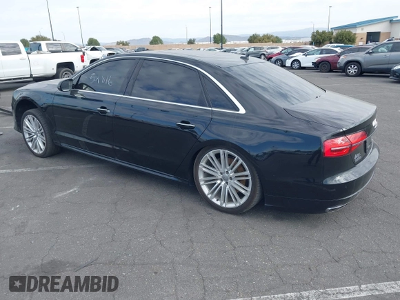 2017 Audi A8 L with VIN WAU44AFD5HN009133, listed as a IAAI auction lot 41352816 with 121,413 mi miles. Bid and sale history available at carsss.com. Image 3.