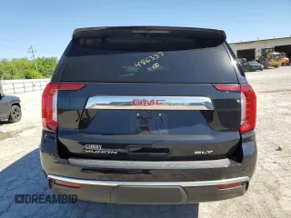 2023 GMC Yukon SLT with VIN 1GKS2BKD6PR486337, listed as a Copart auction lot 58232134 with 3,112 mi miles and Salvage Title. Bid and sale history available at carsss.com. Image 6.