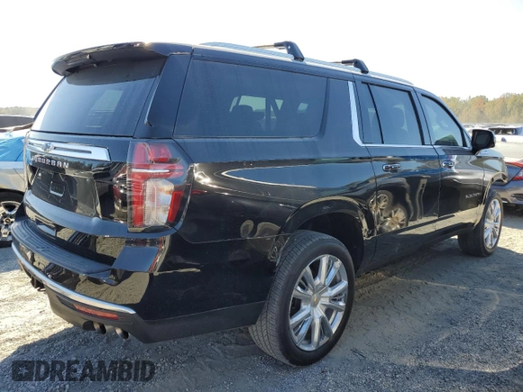 2022 Chevrolet Suburban High Country with VIN 1GNSKGKL3NR199753, listed as a Copart auction lot 75848294 with 44,486 mi miles and Salvage Title. Bid and sale history available at DreamBid. Image 3.