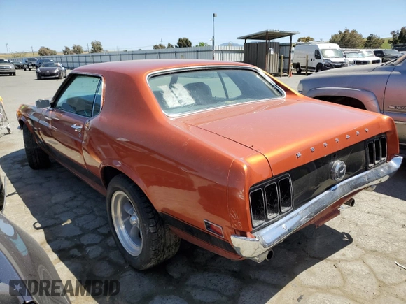 1970 Ford Mustang с VIN 0F01F169744, выставлен на аукционе Copart как лот 52200644 с пробегом 60 904 миль миль и Списание • Salvage title. История ставок и продаж доступна на DreamBid. Изображение 2.