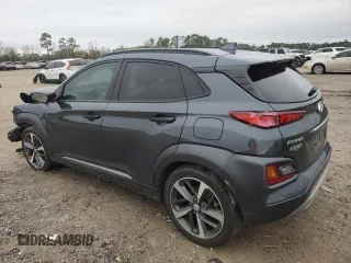 2021 Hyundai Kona Ultimate with VIN KM8K53A55MU665296, listed as a Copart auction lot 87856885 with 28,574 mi miles and Salvage Title. Bid and sale history available at carsss.com. Image 2.
