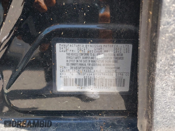 2017 Nissan Sentra SL с VIN 3N1AB7AP7HY335439, выставлен на аукционе IAAI как лот 42065436 с пробегом 122 500 миль миль и . История ставок и продаж доступна на DreamBid. Изображение 9.