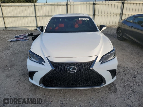 2025 Lexus ES with VIN 58AJZ1B18SU187834, listed as a Copart auction lot 83872754 with 8,629 mi miles and Salvage Title. Bid and sale history available at carsss.com. Image 5.