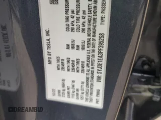 2023 Tesla Model 3 с VIN 5YJ3E1EA3PF395258, выставлен на аукционе Copart как лот 58816165 с пробегом 20 554 миль миль и Списание • Salvage title. История ставок и продаж доступна на DreamBid. Изображение 12.