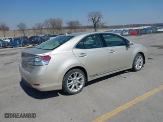 2011 Lexus HS 250h with VIN JTHBB1BA6B2047554, listed as a IAAI auction lot 41909454 with 128,500 mi miles. Bid and sale history available at carsss.com. Image 4.