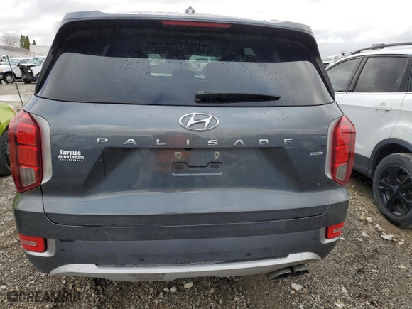 2020 Hyundai Palisade SEL with VIN KM8R4DHE8LU062211, listed as a Copart auction lot 49694245 with 55,160 mi miles and Salvage Title. Bid and sale history available at carsss.com. Image 6.