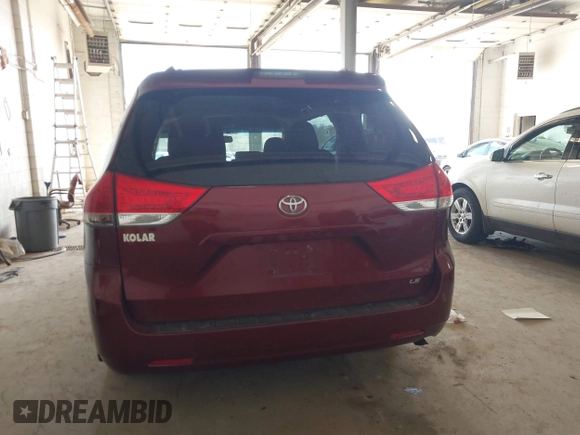 2012 Toyota Sienna LE AAS with VIN 5TDKK3DC9CS247320, listed as a IAAI auction lot 42049985 with 158,159 mi miles. Bid and sale history available at carsss.com. Image 16.