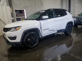 2021 Jeep Compass Latitude with VIN 3C4NJDBB5MT512547, listed as a Copart auction lot 56885125 with 89,980 mi miles and Salvage title. Bid and sale history available at DreamBid. Image 1.