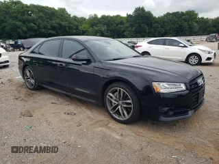 2017 Audi A8 with VIN WAU44AFD7HN010560, listed as a Copart auction lot 60020315 with 86,260 mi miles and Salvage title. Bid and sale history available at DreamBid. Image 4.