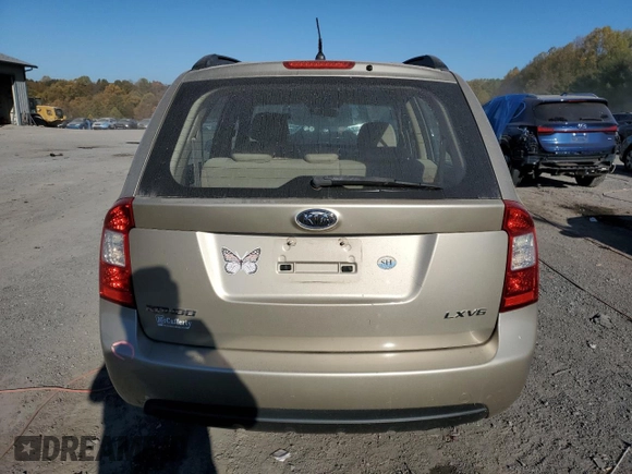 2008 Kia Rondo LX with VIN KNAFG526587163196, listed as a Copart auction lot 76804814 with 185,001 mi miles and Salvage Title. Bid and sale history available at carsss.com. Image 6.