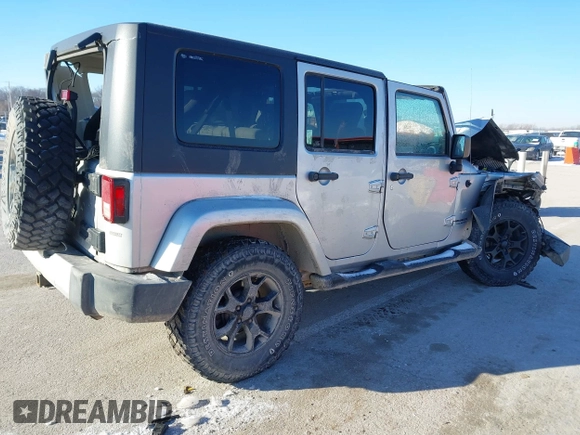 2008 Jeep Wrangler Unlimited Sahara with VIN 1J4GA59108L512527, listed as a IAAI auction lot 41625750 with 176,027 mi miles and . Bid and sale history available at DreamBid. Image 4.
