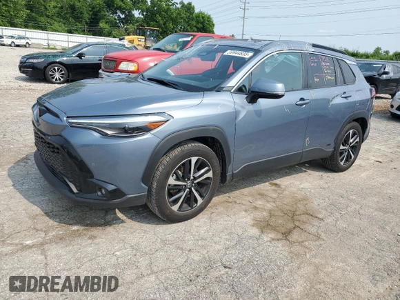 2023 Toyota Corolla Cross Hybrid S with VIN 7MUFBABG6PV014406, listed as a Copart auction lot 59944835 with 8,252 mi miles and Salvage title. Bid and sale history available at DreamBid. Image 1.