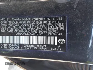 2016 Scion iM with VIN JTNKARJE9GJ517723, listed as a IAAI auction lot 41685044 with 109,291 mi miles. Bid and sale history available at carsss.com. Image 9.